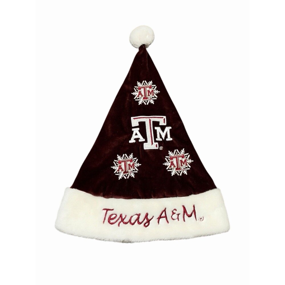 Texas A&M Christmas Snowflake Santa's Maroon Hat NCAA CFB RARE